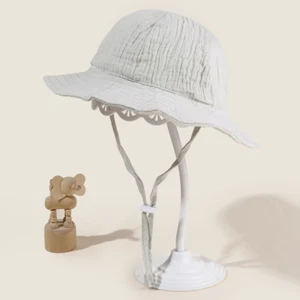 Baby Sun Hat Summer Sunhat Kids Bucket Hats for Girls Pure Cotton Beach Toddle B - Picture 1 of 6