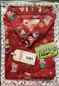 RSVLTS Dropzone Cups of Cheer Men’s 3XL Shirt Short Sleeve Button Up NWT - Picture 1 of 1