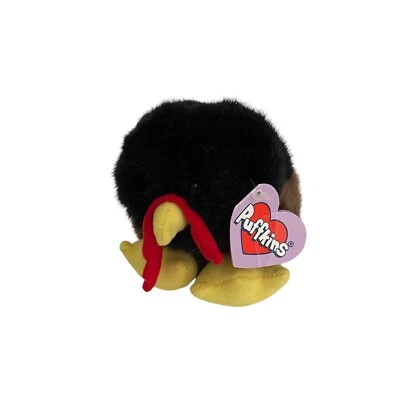 Swibco Puffkins Turkey Bean Bag Plush NWT 5" Vintage 1994 Thanksgiving Fall - Image 1 of 4