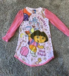 Dora The explorer Girls Size 5 Y2K Nightgown  - Picture 1 of 6