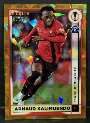 2022-23 Topps Merlin UCC Stade Rennais RC Arnaud Kalimuendo Gold Atomic /50 - Image 1 of 4