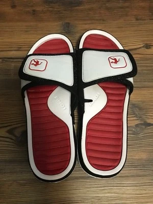 And 1 Men's Slip On Slides Red, White and Black Size 11 Used  - Image 1 of 4