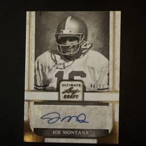 2022 Leaf Ultimate Draft Joe Montana Portrait Auto Gold #44/99 - Picture 1 of 10