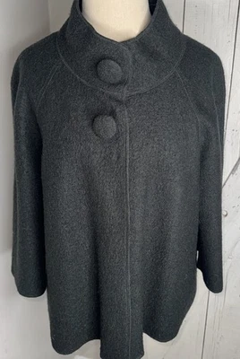 Sandro Olive Green 100% Wool Women’s Large Sweater Cardigan 2 Button - Image 1 of 4