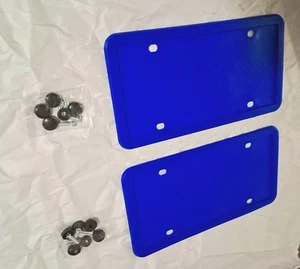 Silicone License Plate Frames 2pc With Hardware - Picture 1 of 4