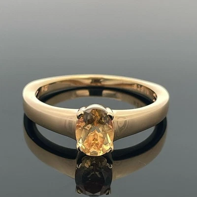 RING GR. 21 (CA.66) 925/- SILBER GELBVERGOLDET MIT GOLDBERYLL SCHMUCKJAGD - Bild 1 von 3