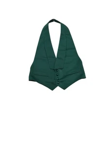 Green Satin y2k Colours by Alexander Julian Sz L Vest - Picture 1 of 4