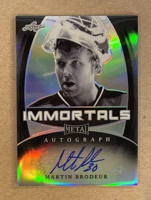 2015-16 Leaf Metal Martin Brodeur Immortals Auto /25 HoF - Image 1 of 3