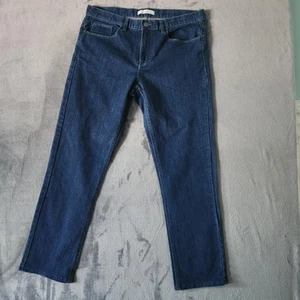 Perry Ellis Mens Jeans Size 34x30 Portfolio Blue Dark Wash Regular Straight - Picture 1 of 10