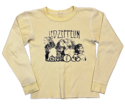 Camisa térmica de manga larga vintage años 70 Led Zepplin IV Zoso Concert Henley Foto 1 de 4