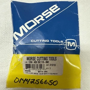 Morse Cutting Tools Model 1266 Hex Die 7/8-9 NC New in Orig. Packaging SKU256650 - Picture 1 of 15