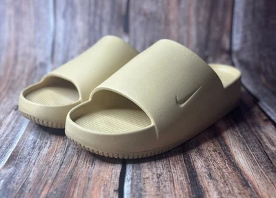 Nike мужчин спокойный слайд тапочки туфли хаки пляж тренажерный зал загрузки повседневные сандалии размер 9  - Изображение 1 из 4