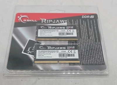Ripjaws DDR5 SO-DIMM Series RAM 64GB (2x32GB) 4800MT/s CL40-39-39-76 1.10V - Image 1 of 2