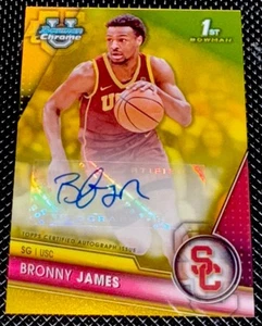 Bronny James 2024 Bowman U Chrome Auto Yellow RC /75! 1st Bowman Rookie Lakers! - Bild 1 von 6