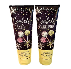 2 Bath & Body Works Confetti Cake Pop 24 Hour Moisture Body Cream Retired - Picture 1 of 1