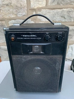 Sistema de altavoces amplificado portátil Realistic MPS-20 2 vías 4 guitarra P/N 32-2028 Foto 1 de 4