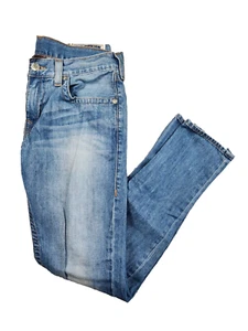 True Religion Herren Section Skinny 34X33 White Wash Blau Denim Jeans Pattentasche - Bild 1 von 18