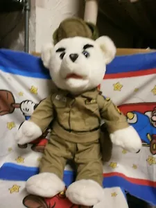 Elvis Presley Army Plush Bear Stuffed Plush RARE 18" Tall - Picture 1 of 2