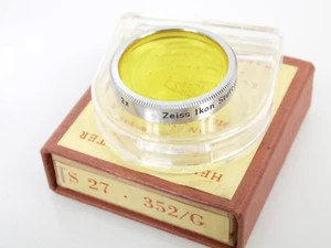 Icono Zeiss amarillo medio G 2x filtro S27 excelente + plexi + caja amarilla como nueva en caja - Imagen 1 de 2