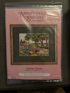Needlecrafts Society "Almost Home"  Needlepoint Kit Vintage Finished Size 7" x9" - Picture 1 of 6