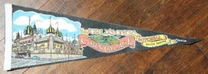 Banderín Mitchell Dakota del Sur de la década de 1970 único Corn Palace MUY GENIAL -- - Imagen 1 de 1