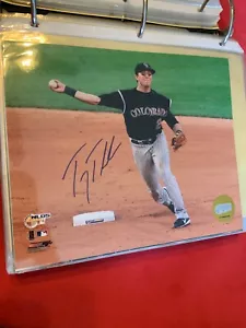 FOTO TROY TULOWITZKI AUTOGRAFIADA FIRMADA 8X10 ROCKIES #1 CERTIFICADO DE AUTENTICIDAD - Imagen 1 de 1