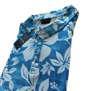 Polo Yatta Golf Kahakai Para Hombres 3XL Azul Floral Rendimiento Comodidad SS Nuevo - Imagen 1 de 13
