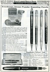 1940 Print Ad of Eversharp Victory Repeating Pencil, Victory Pen & Pencil Sets - Picture 1 of 2