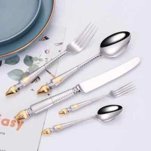 Juego de vajilla de 5 piezas juego de cubiertos utensilios de cocina cubiertos astilla - Imagen 1 de 18