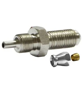 M10 x 1mm Male Convex Fitting Stainless AN-3 3mm Brake Hose System End (Long) - Afbeelding 1 van 3