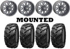 Kit 4 Interco Reptile Tires 27X9-14/27X11-14 On Moose 399X Gray Wheels Can
