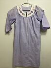 Haband Housecoat Nightgown Robe Size Small Vintage Cotton Blend Zipper