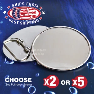 Fibbia ovale per cintura - vuota - fai da te - tono argento lucido - 2x o 5x - Foto 1 di 5