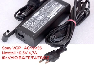 Supply Sony Vgp AC 19V35 4,7A 19,5V 90W 6,5 -4, 4 for Vaio Bx Fe FJ FS Sz Mma - Picture 1 of 3
