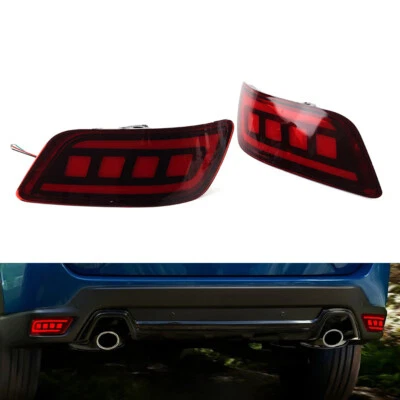 Pair LED Rear Bumper DRL Turn Signal Brake Lamp For Subaru Forester 2019-2024 - Image 1 of 4