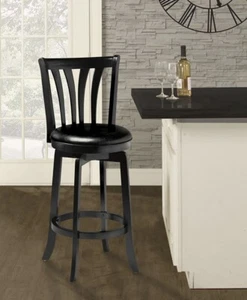 Hillsdale Savana Swivel Bar Stool, Counter, Black - Picture 1 of 3