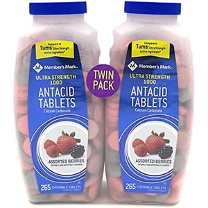 Member's Mark Ultra Strength Antacid Calcium Carbonate 1000 mg Tablets (530 - Picture 1 of 2