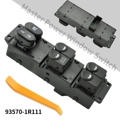 Interruptor de ventana eléctrica de puerta lateral del conductor para Hyundai Accent 2011-2017 93570-1R111 Foto 1 de 4