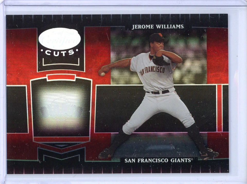 2004 Leaf Certified Cuts Marble Red #166 Jerome Williams Giants /100 - Image 1 of 3