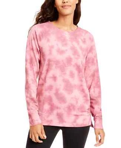 Ideology Tie-Dyed High-Low Hem Sweatshirt Farbe: Rot Größe: Small - Bild 1 von 3