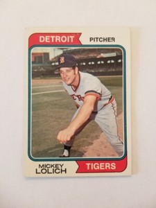 MICKEY LOLICH 1974 TOPPS BASEBALL CARD #9 DETROIT TIGERS