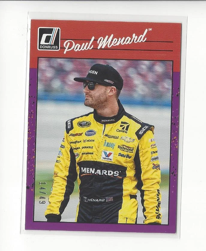 2023 Donruss Purple #198 Paul Menard RETRO /49  - Image 1 of 1