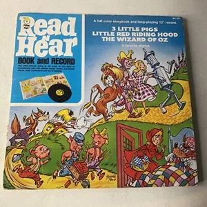 3 Little Pigs Wizard Of Oz Red Riding Hood Read N Hear Book And Record VG/EX - Picture 1 of 16