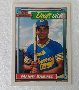 Tarjeta de novato 1992 Topps #156 Manny Ramírez RC selección del draft Cleveland Indians - Imagen 1 de 2