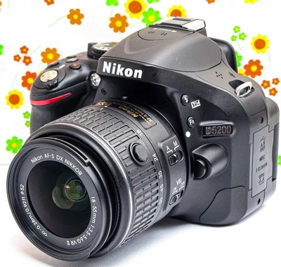 Nikon D5200 DSLR Camera Kit 2410MP High Res Photo & Full HD Video Used - Image 1 of 4