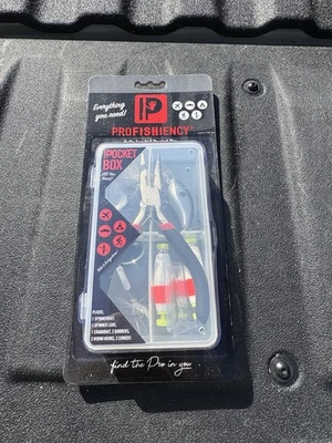 Profishiency Fully Loaded Pocket Tackle Box - Spinnerbait, Lure, Pliers, Bobbers - Image 1 of 2