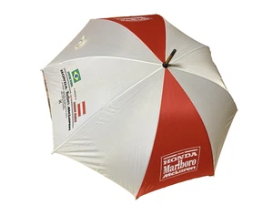 Paraguas Marlboro McLaren Honda Fórmula 1 Ayrton Senna Berger Rojo Blanco De Colección - Imagen 1 de 13