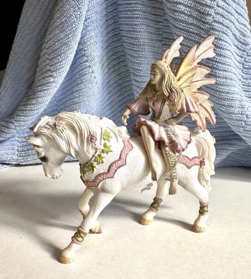 Schleich Bayala Hada y Caballo (2006) Figuras de Fantasía Retiradas Rosa, Blanco, Rosa Foto 1 de 4