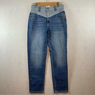 Женские сужающиеся джинсы Jordache с высокой талией размер 28 ярмо 2 тона джинсы Mom - Изображение 1 из 4