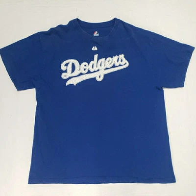 Majestic Yasiel Puig Los Angeles Dodgers T-shirt Men's XL #66 Double Sided EUC - Image 1 of 4